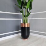 Darbuka Büyük Saksı 60 cm - Siyah & Rose