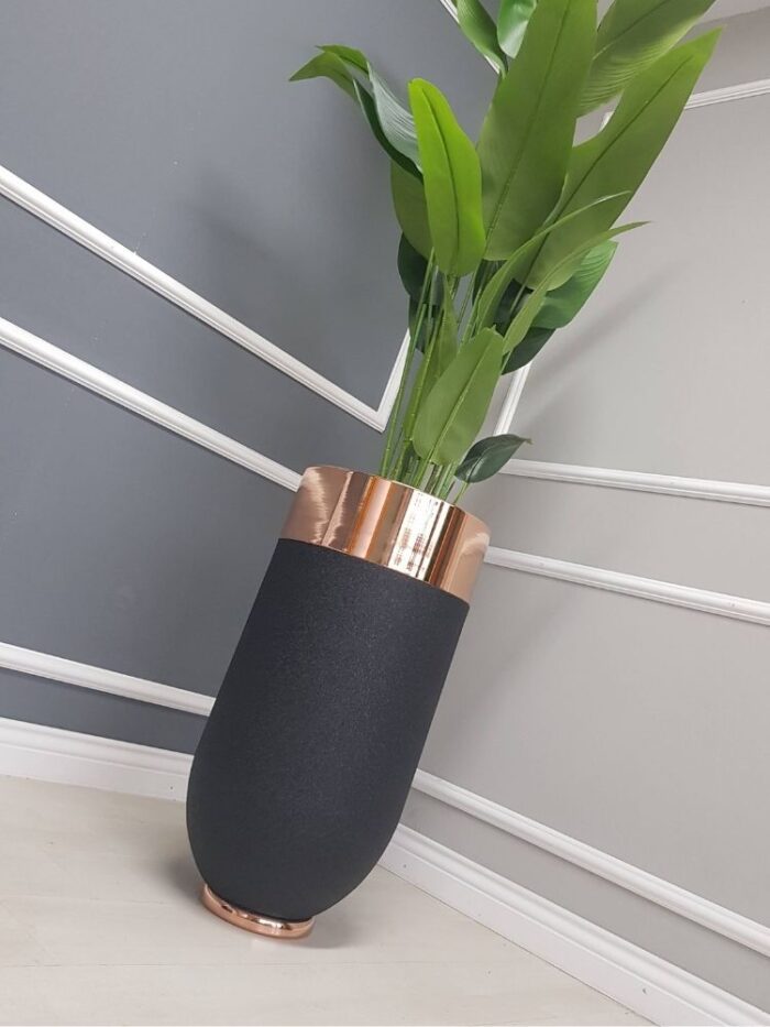 Darbuka Büyük Saksı 70 cm - Pütürlü Siyah & Rose - Görsel 4