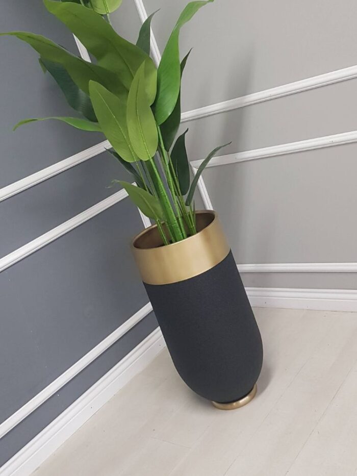 Darbuka Büyük Saksı 70 cm - Pütürlü Siyah & Eskitme - Görsel 7